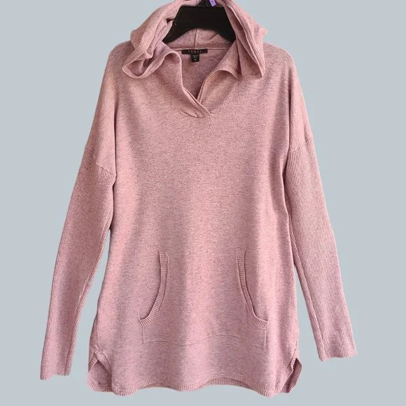Cyrus Ladies' Drop Shoulder Ribbed Hem Pullover Hoodie Top Orchid Heather Size M - Picture 15 of 16